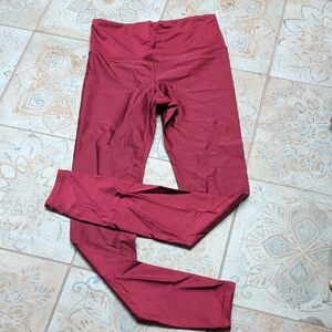 Athleta Shine Leggings Red - Medium Tall NWOT
